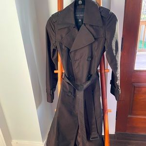 Banana republic belted trench coat in metallic brown